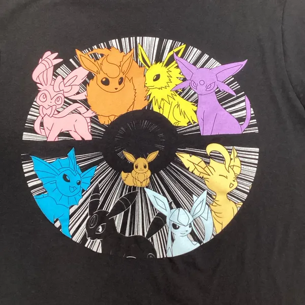 Pokémon Graphic Hybrid Black Tee T-Shirt - Image 2