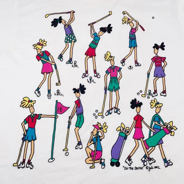 Vintage Juli 1992 Graphic Tee On the Course Women's Golf Cotton Size Medium NWT - Image 4
