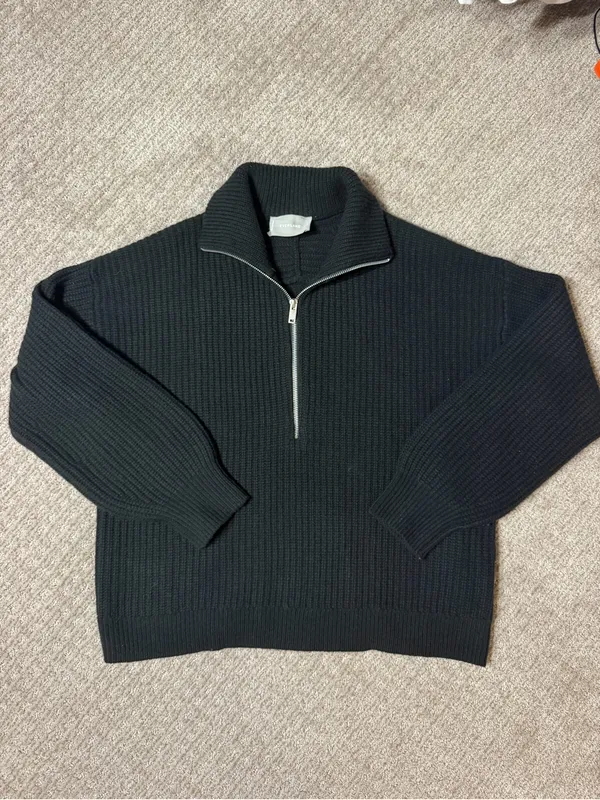 EVERLANE THE HALF-ZIP SWEATER IN WOOL SIZE SMALL - Image 3