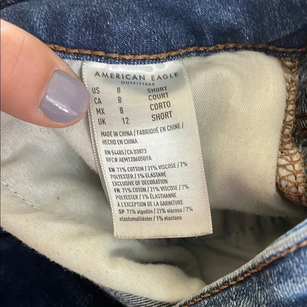 American Eagle Outfitters High Rise Blue Jeans with Distressing jegging - Image 11