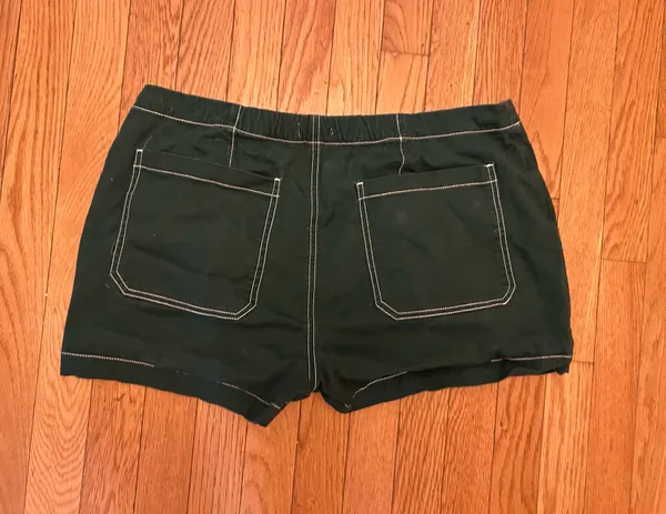 Wild Fable Green White Stitched Stretchy Cargo Crossover Mini Skort Size Large #90s vibes - Image 2