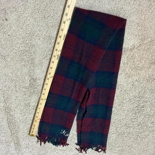 Harvard Tartan Plaid‎ Lambswool Scarf Embroidered Initials Made in Scotland - Image 7