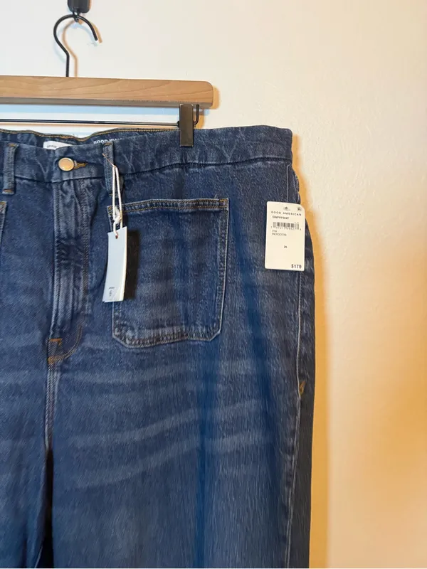 Good American Good Waist Palazzo‎ Patch Pocket Jeans - Image 3