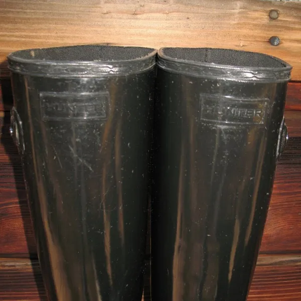 Hunter Original Refined tall wellington boots in black gloss - Image 8