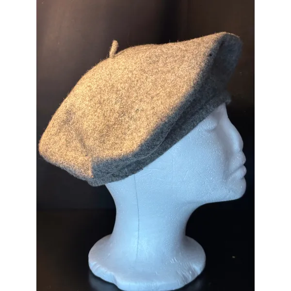Betmar‎ New York Wool Beret Gray 100% Pure New Wool Hat K512 RN 29219 - Image 3