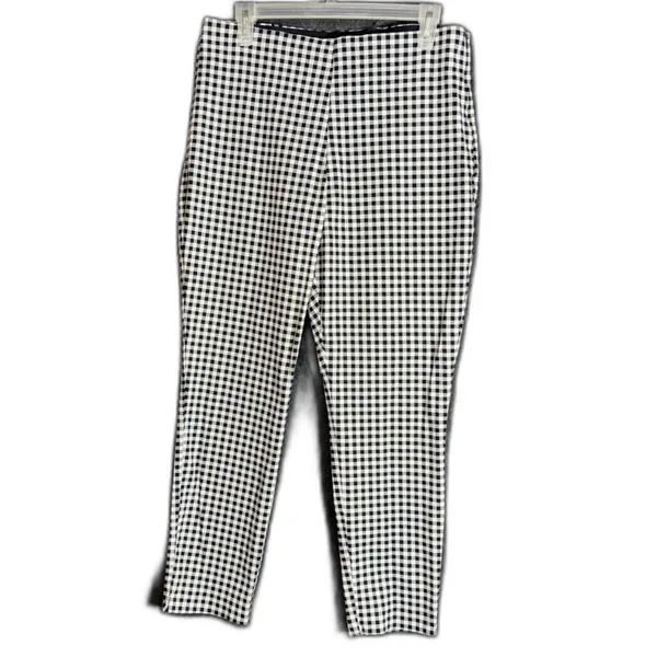 Old Navy Womens Size 14 Black White Gingham Check Skinny Ankle Pants Stretch - Image 2