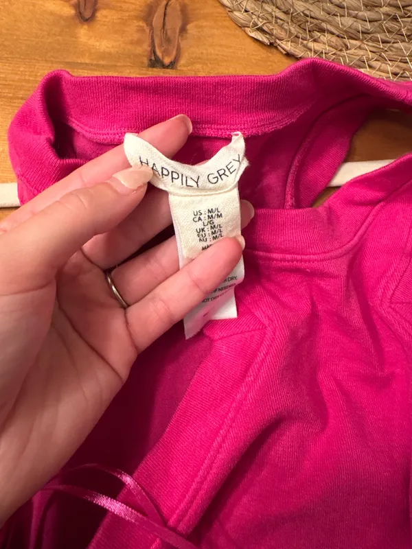 Hot Pink Halter Top Size M - Image 3