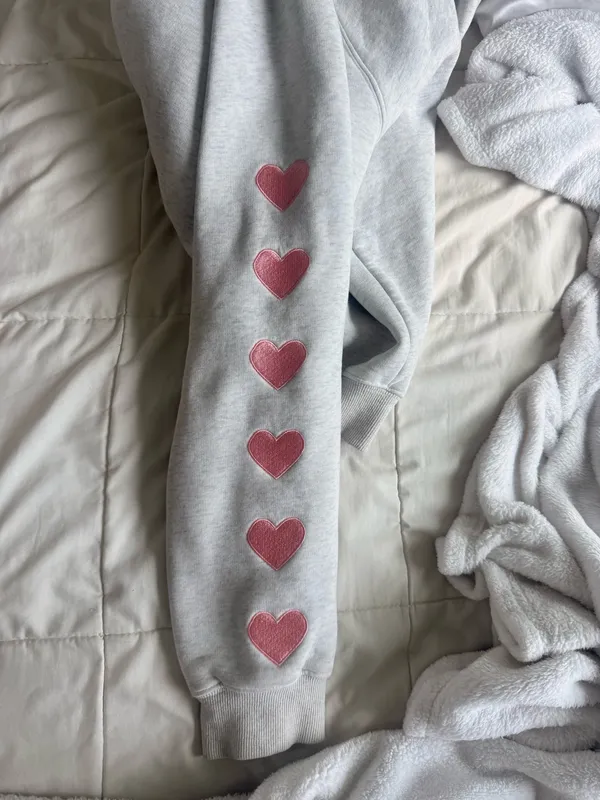 Dandy Worldwide Hoodie Heart On My Sleeve Grey - Image 4
