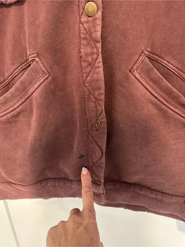 We The Free Free People Dawson Chore Jacket in Washed Chocolate Brown Size Medium - Image 7
