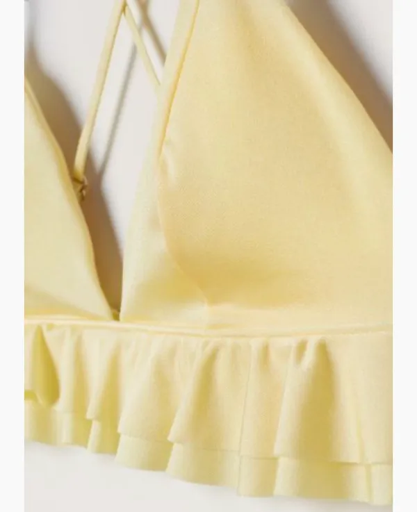 H&M Yellow Triangle Bikini Top - Image 2