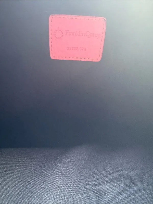 Franklin Covey Black, Pink and Red Striped Laptop Clutch - Image 3
