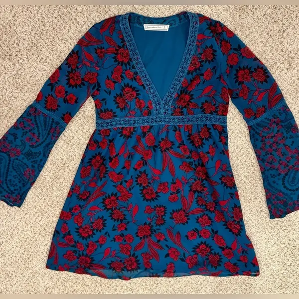 Abercrombie & Fitch Bohemian Moody Floral Whimsy Goth Sheer Paisley Fairy Mini - Image 6