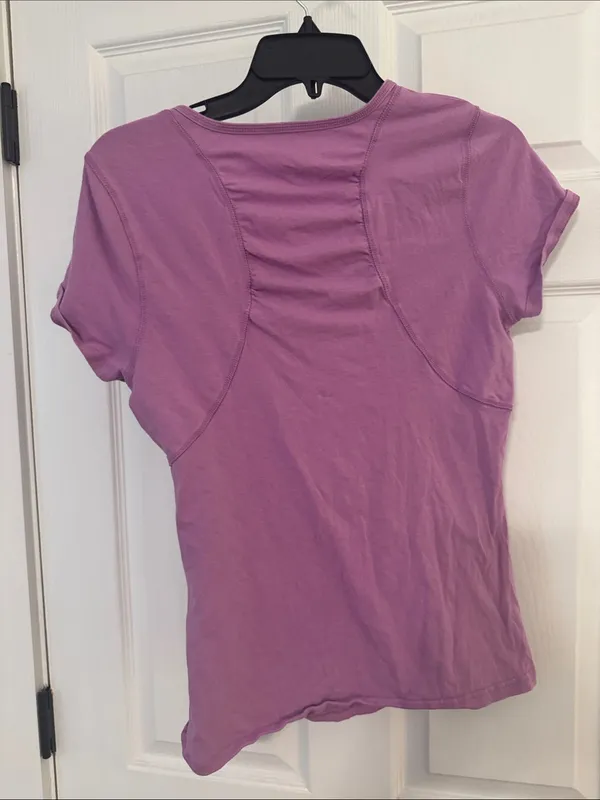 Old Navy Women's Lavender Cottonblend Short Sleeve Scoop Neck Active Tee - Image 6