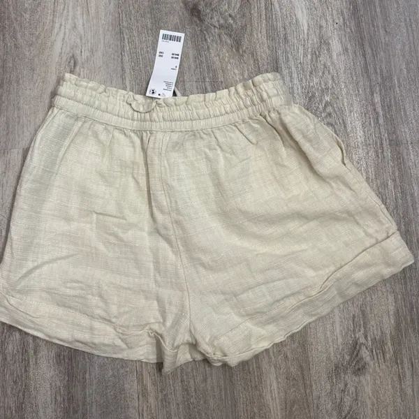 Urban Outfitters Out From Under Mya Linen Short Creme Size Small NEW - Image 4