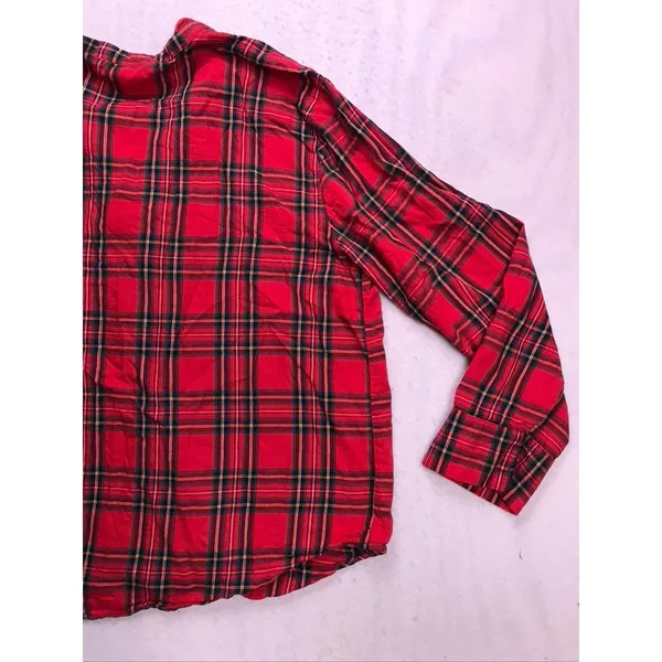 Victoria's Secret Pajama Set Women XL Red Plaid Flannel Sleepwear Holiday - Image 15