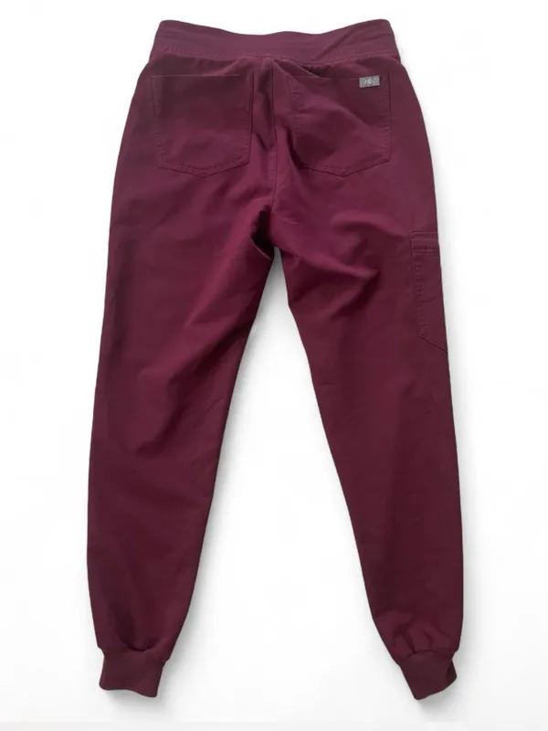 FIGS Technical Collection Zamora Jogger Scrub Pants Burgundy Size XS - Image 2