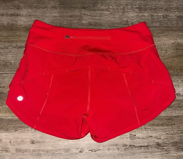 Lululemon Speed Up Shorts 4" Tall Red - Image 2