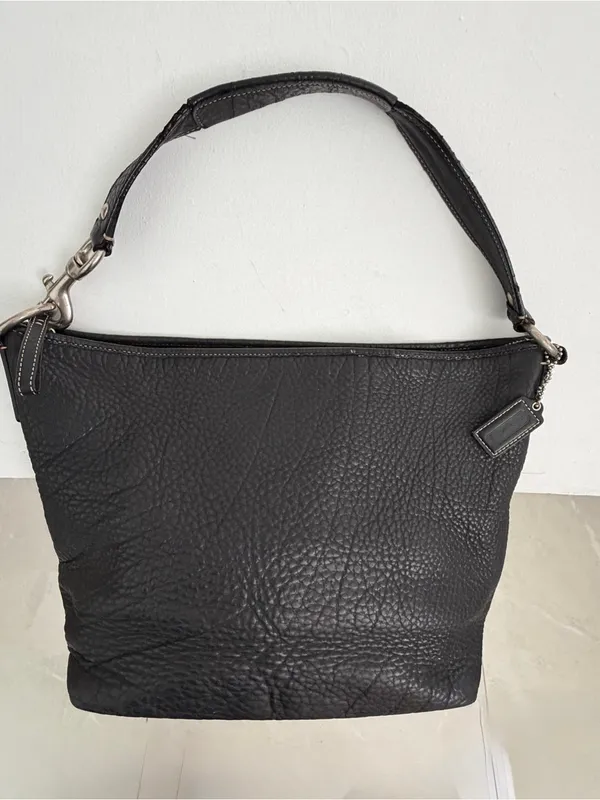 Vintage Coach F13094 Hobo Black Leather Shoulder/Hand Bag Retail $349 - Image 3