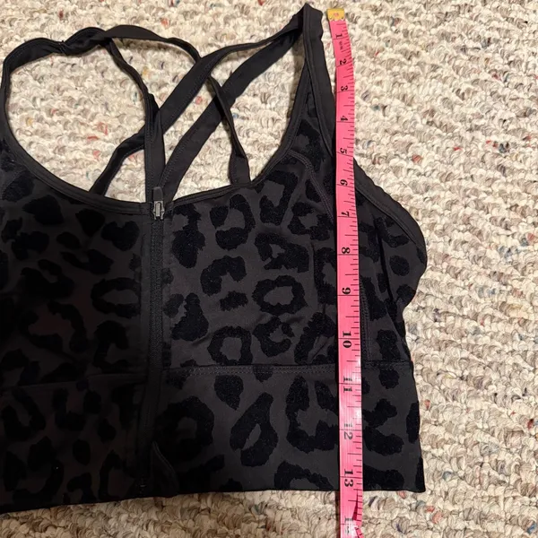 Balance Athletica The Lux Revive Bra Panther Black Velvet Leopard- Size Small - Image 8