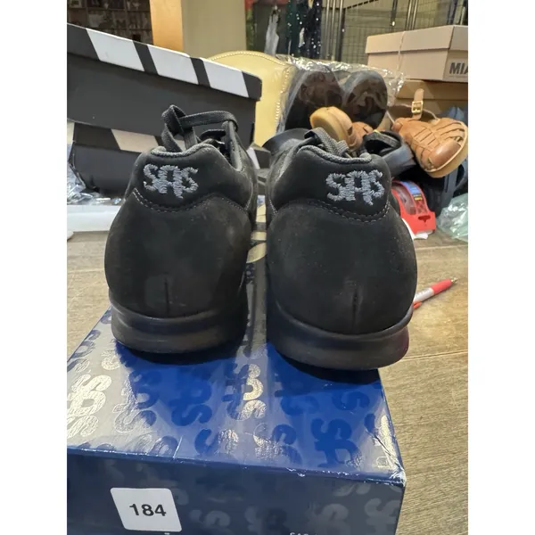 SAS Free Time Walking Shoe Black Suede Size 10 N Lace Up Tennis Sneaker - Image 5
