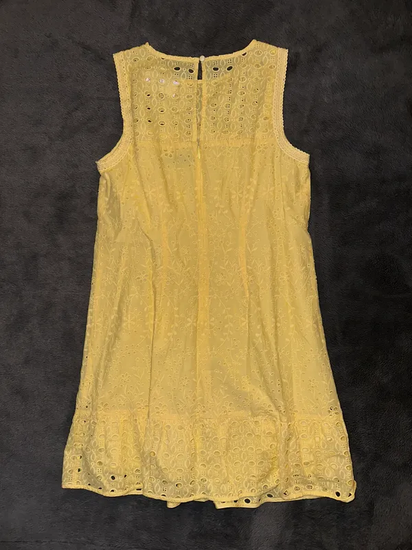 Loft Eyelet Flounce Shift Dress - Image 3