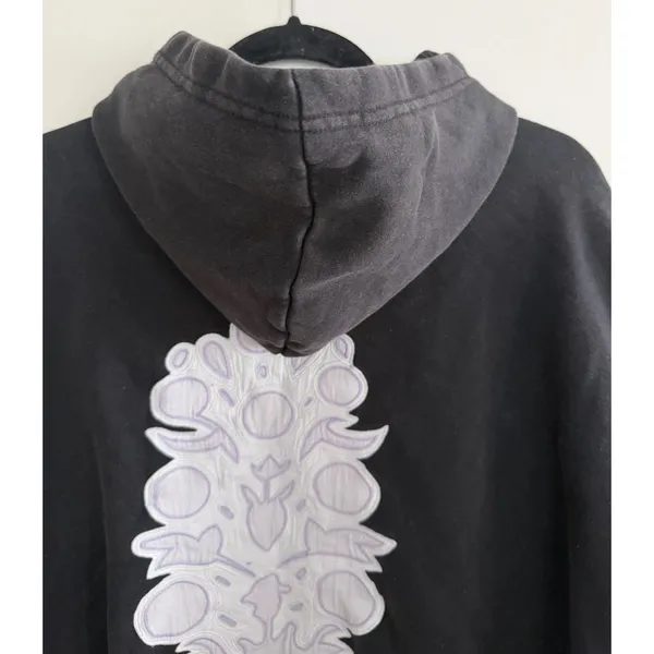 Free people Movement Sprint To The Finish Logo Hoodie Black/White Womens Size Sm - Image 4