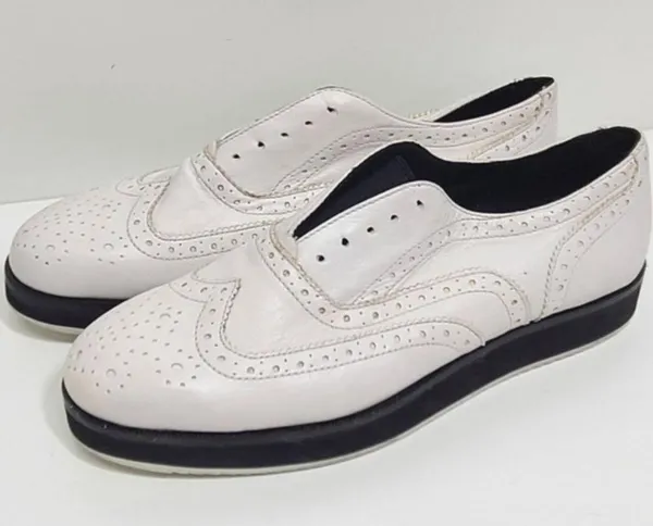 Rag & Bone Meli‎ Brogue White Platform Loafers Women's Shoes Size 9 - Image 5