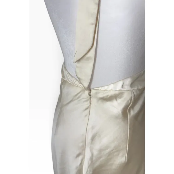 Lulus Cream Open Back Halter Maxi Dress Women L - Image 6