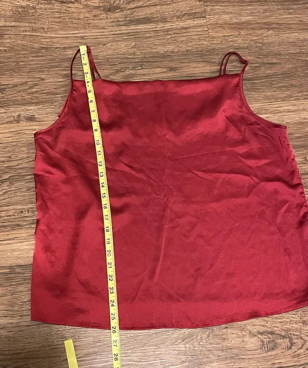 BIZwear Cowl Neck Cami Top Dark Red Size 2XL - Image 8