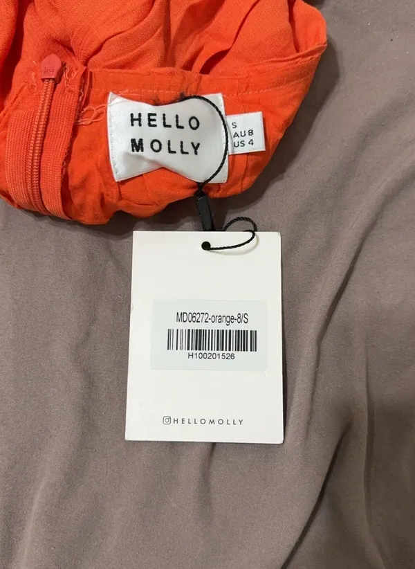 Hello Molly Orange Ruffle Dress - Image 4