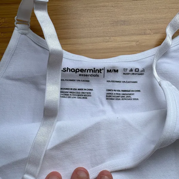 Shapermint Essentials Medium White All Day Every Day Scoop Neck Cami Tank Top - Image 3