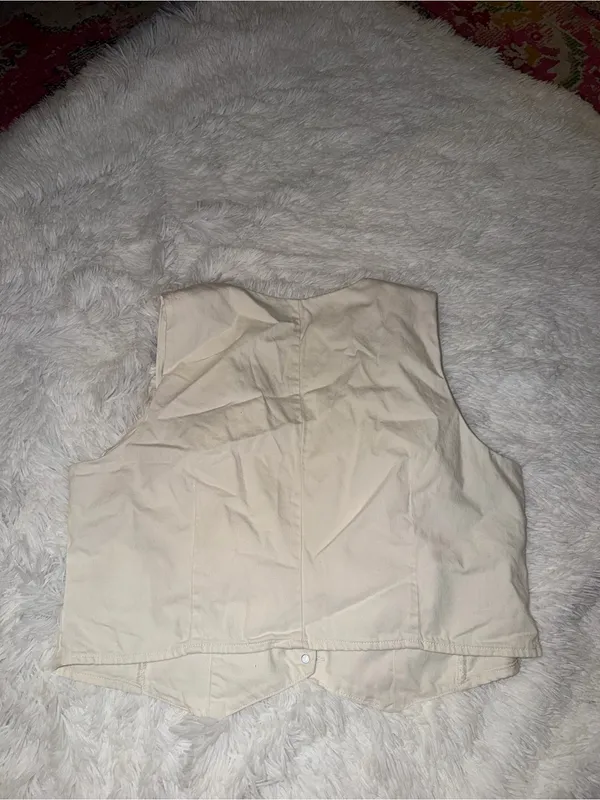 Sofia Jeans White/Cream Button - Image 4