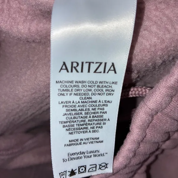 Aritzia Tna Mega Fit Cargo Joggers Women M Cozy Sweatfleece Pink Oversized Baggy - Image 8