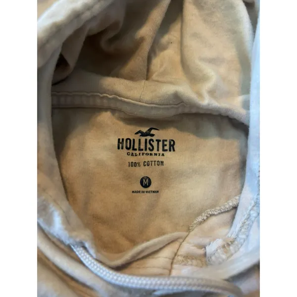 Hollister Tan Tie Dye Hoodie 100% Cotton SIze M - Image 5