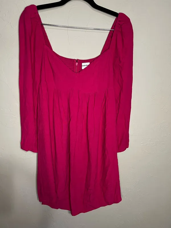 Sunday‎ Best Aritzia Halle Pink Babydoll Romantic Lined Mini Dress - Image 2