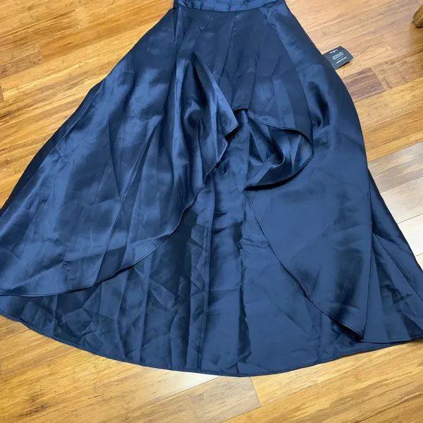Lulus‎ Broadway Show High Low Maxi Dress Size Medium Navy Formal Party Elegant - Image 3