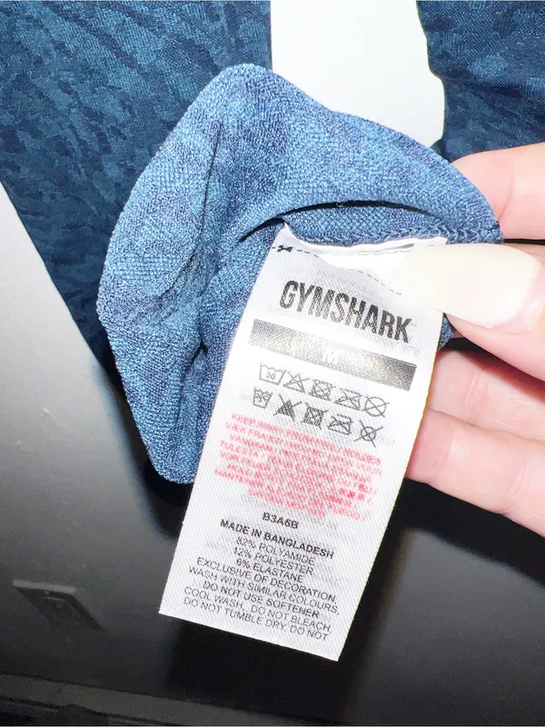 Gymshark Multi Blue Patterned Seamless High Rise Workout Leggings - Image 8