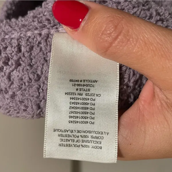 Aritzia The Group Babaton Retrea Fuzzy Lounge Short Purple- Size Small - Image 11