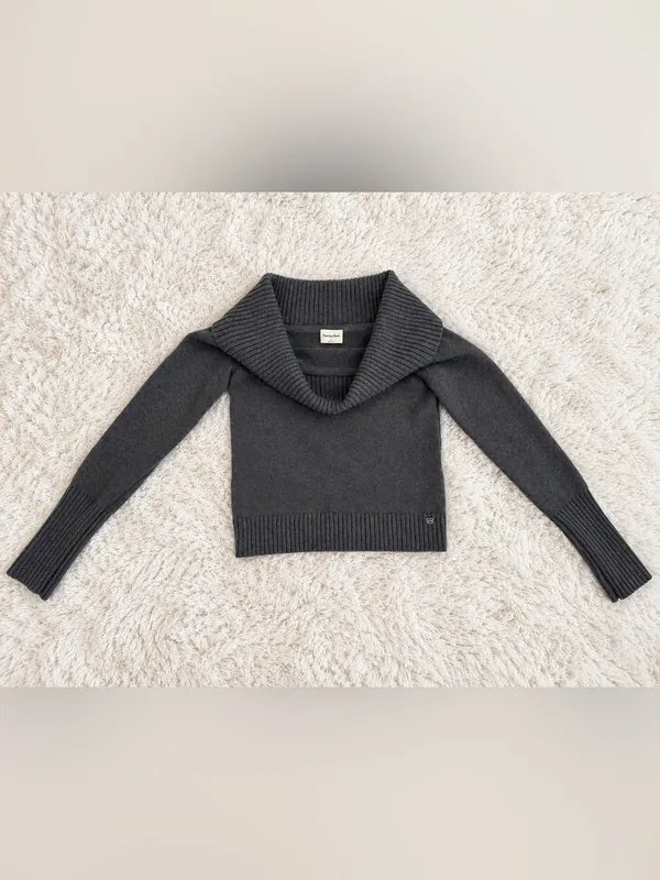 NWOT Aritzia Sunday Best Topaz Off Shoulder Sweater – Heather Chrome – S - Image 9