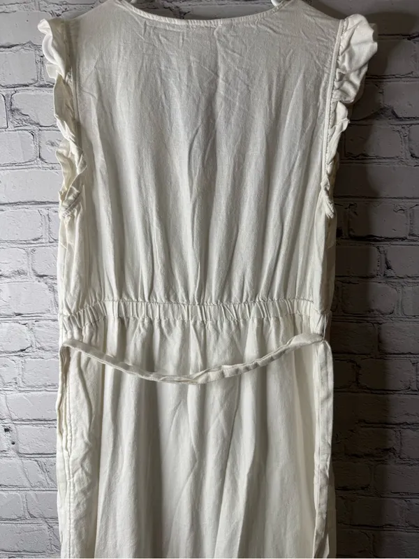 Pop sugar linen blend ruffle sleeve maxi dress size large - Image 7