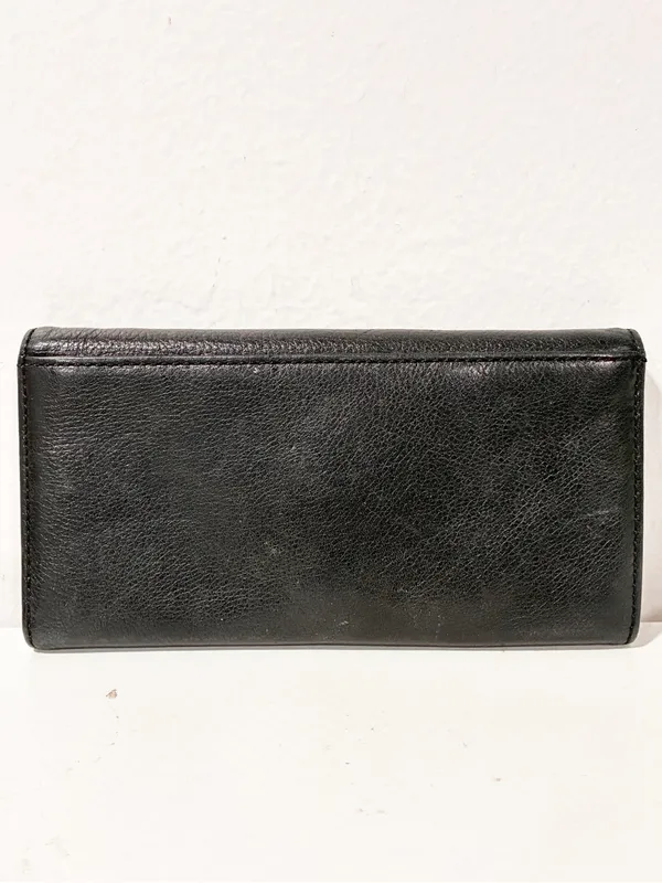 Marc by Marc Jacobs Vintage Leather Wallet Black Gold Multi Card Snap Closure - Image 3