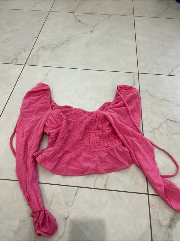 NWT Free People Pink Chloe Top Size XS $98 - Image 4