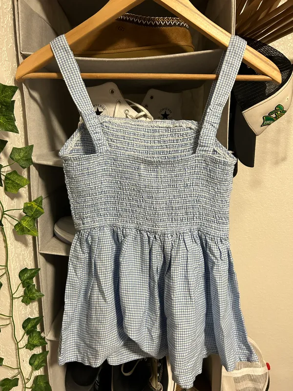 plaid float tank top Blue - Image 2
