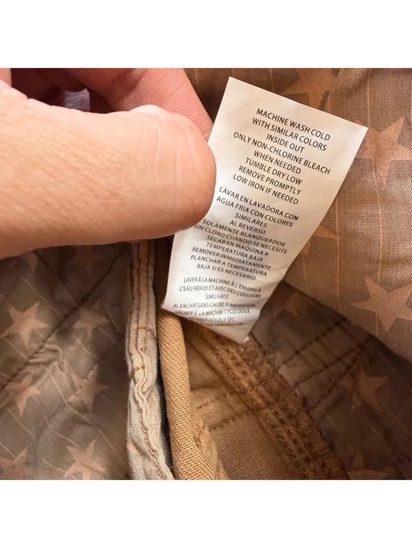 NWT FiveStar General Cargo Shorts Womens 7/28 Tan Brown Flex Side Pockets Mid - Image 10