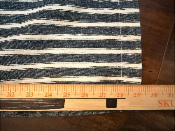 Madewell Zoe Relaxed Wide Pants Linen Blend in Navy White Stripe Size 6 - Image 8