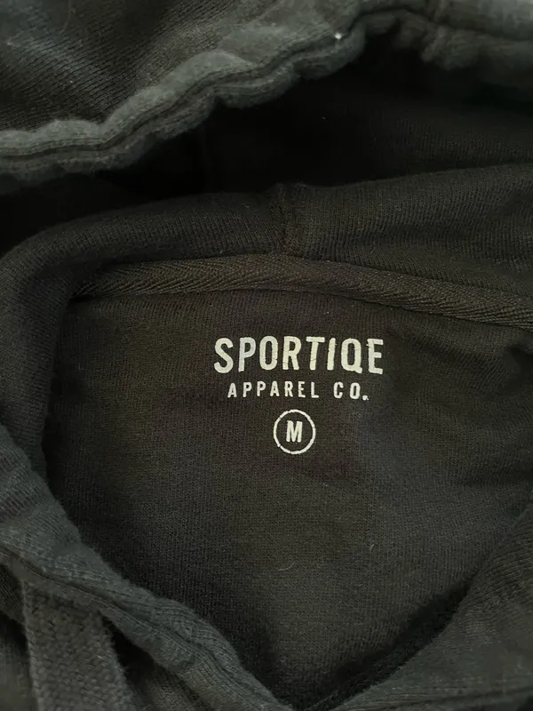 Sportique Black Hoodie - Image 2