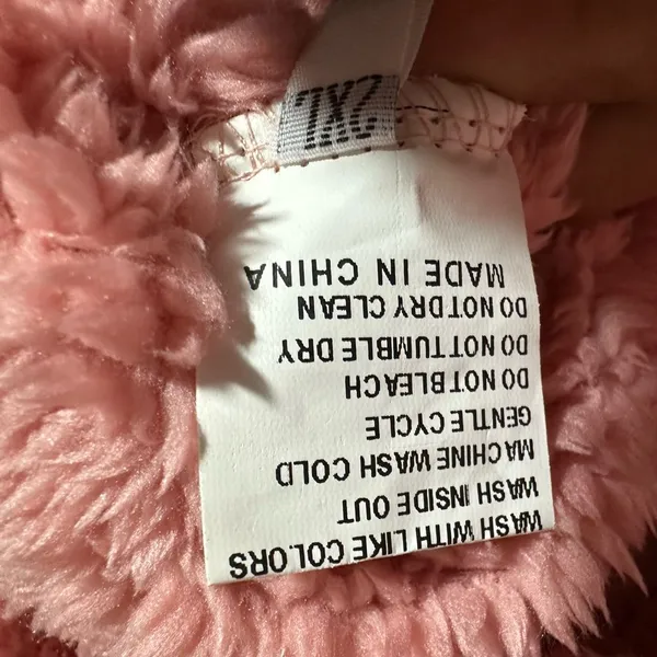Cozy Pink Sherpa Jacket Size XXL - Image 5