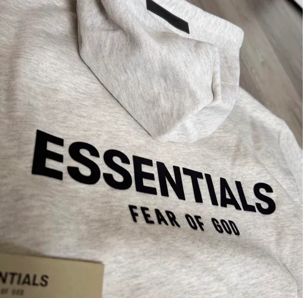 Essentials Light oat Xs Brand new hoodie - Image 3