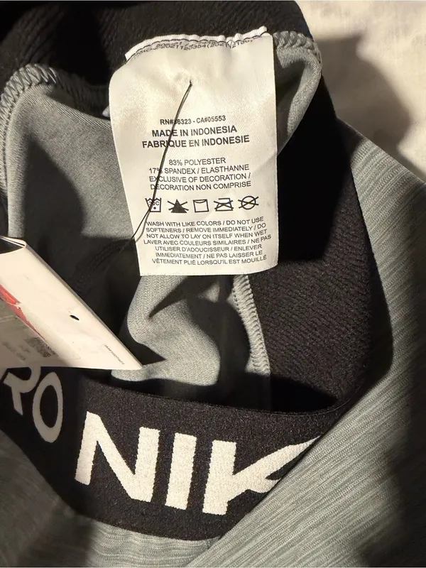 Nike Grey Heather Pro Compression women Shorts - Image 6