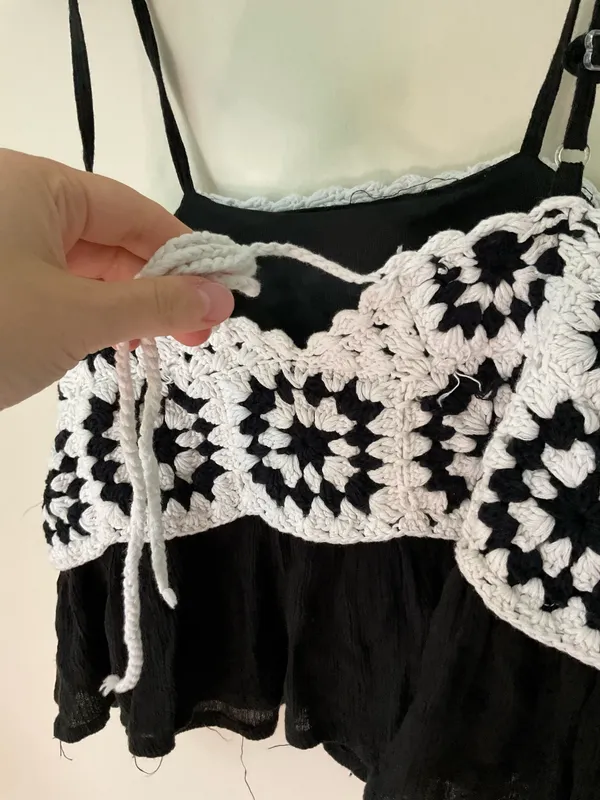 Rebellion Again Crochet Top Crop - Image 6